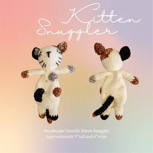 Handmade Chenille Kitten Snuggler